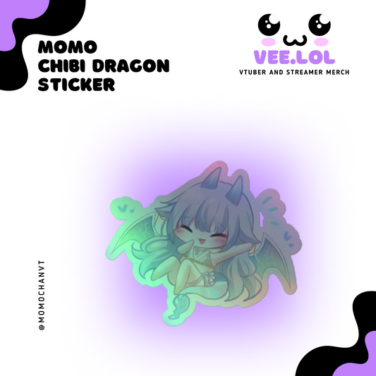 Momo Chibi Dragon Sticker