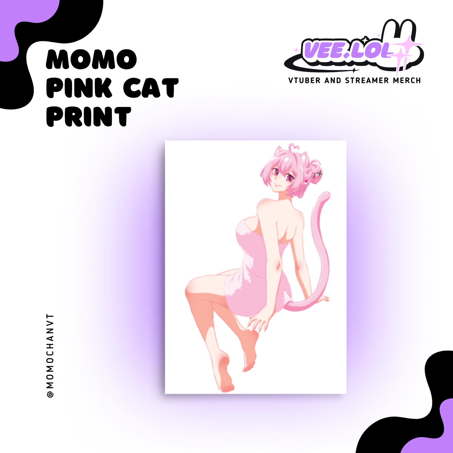 Momo Pink Cat Print