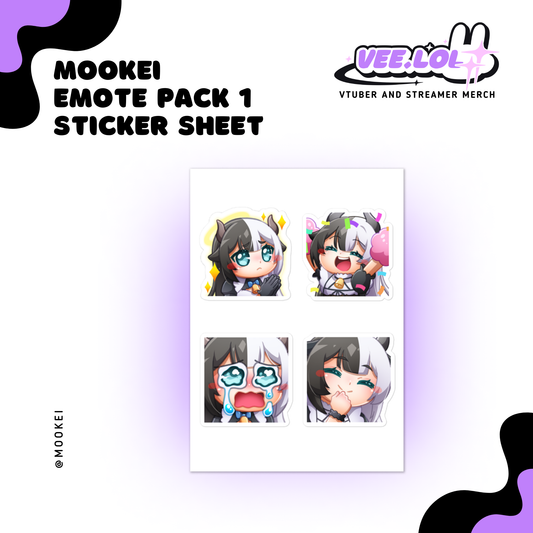 Mookei Emote Pack 1 Sticker Sheet