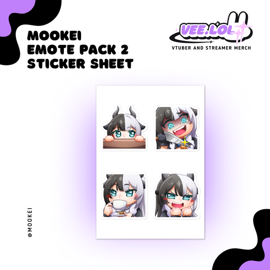 Mookei Emote Pack 2 Sticker Sheet