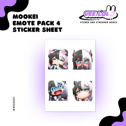 Mookei Emote Pack 4 Sticker Sheet