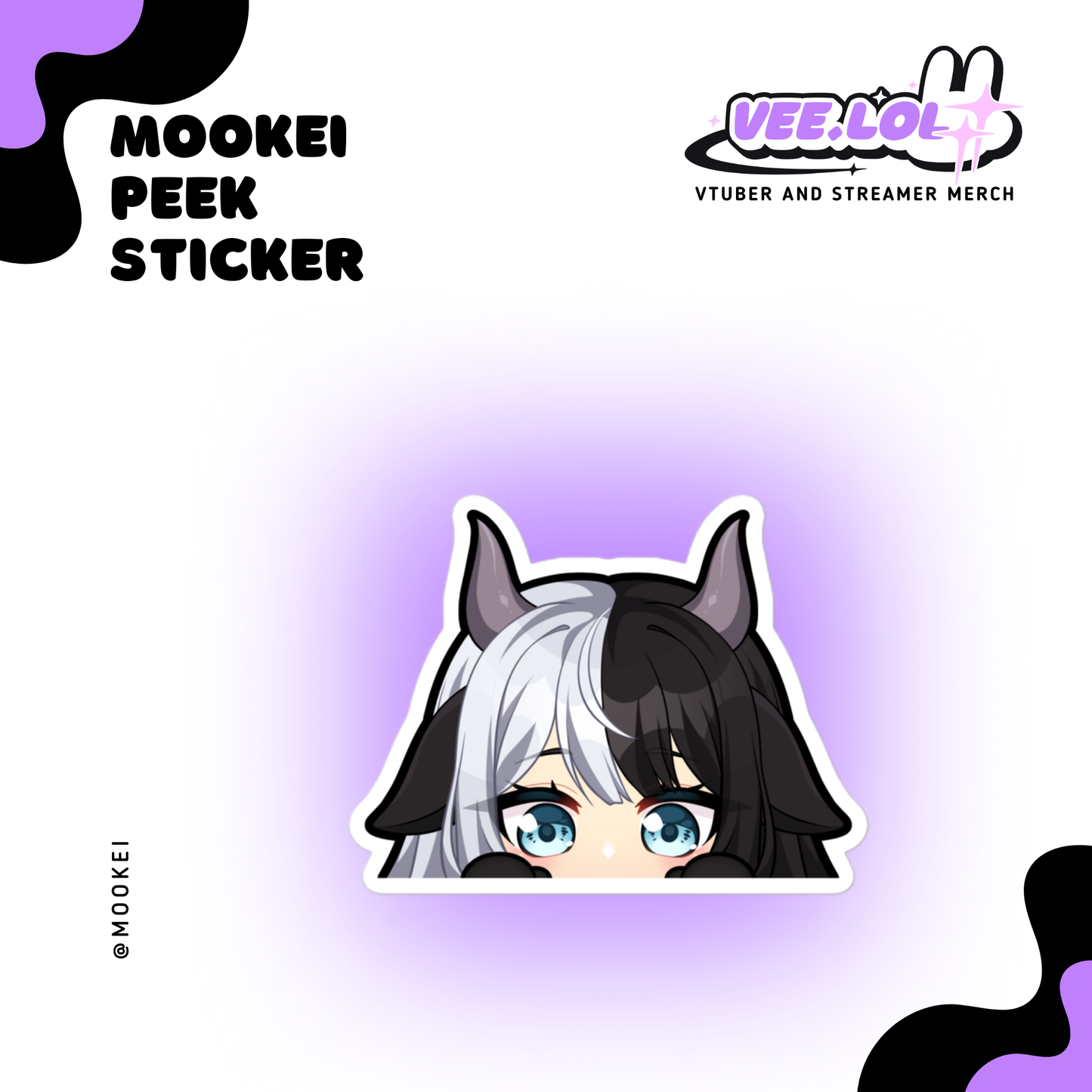 Mookei Peek Sticker