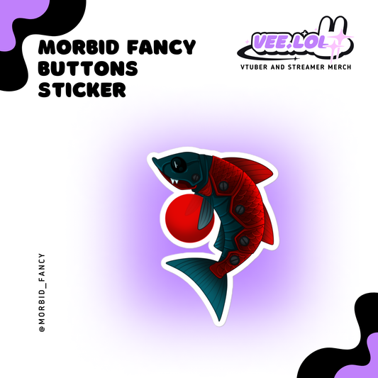 Morbid Fancy Buttons Sticker