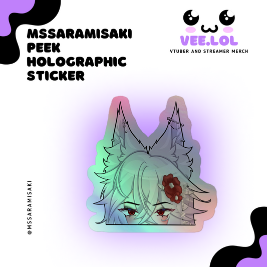 MsSaraMisaki Peek Holographic Sticker