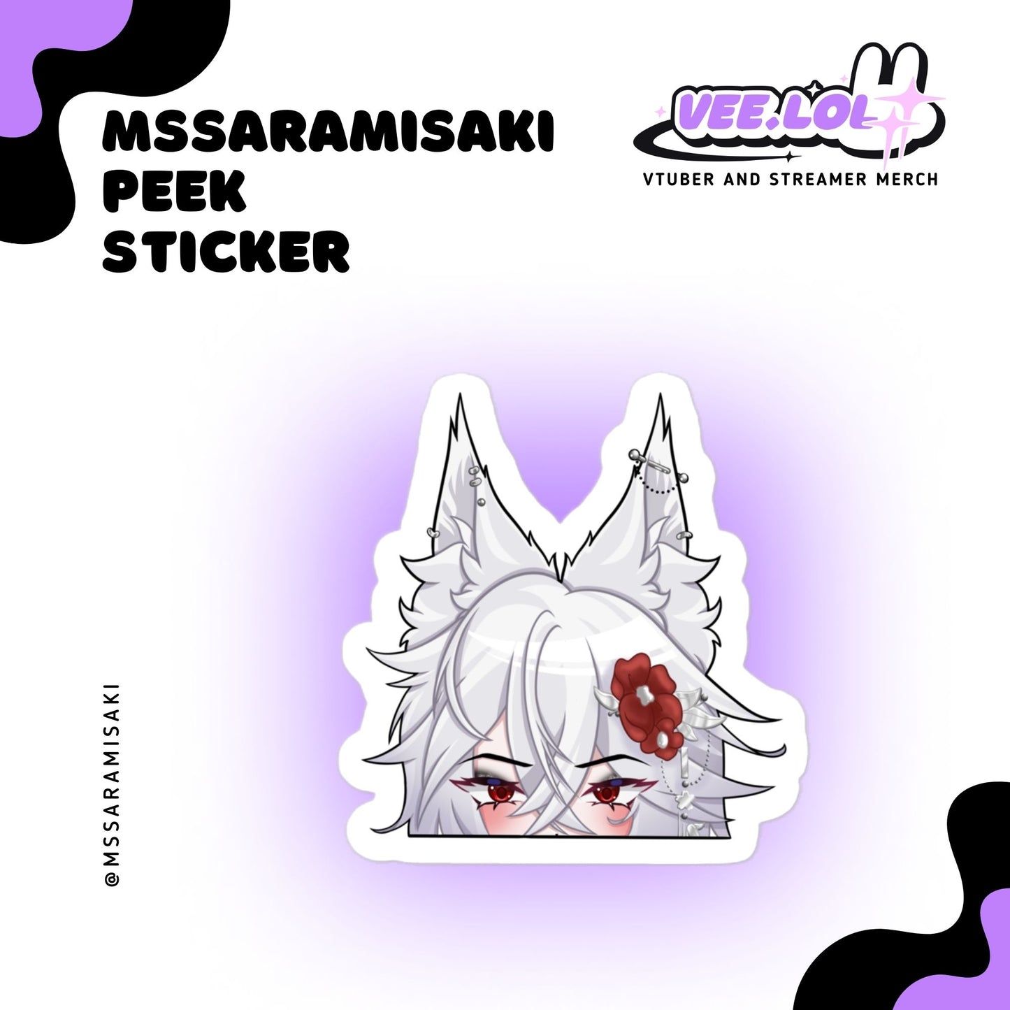 MsSaraMisaki Peek Sticker