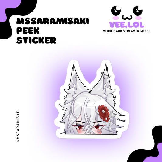 MsSaraMisaki Peek Sticker