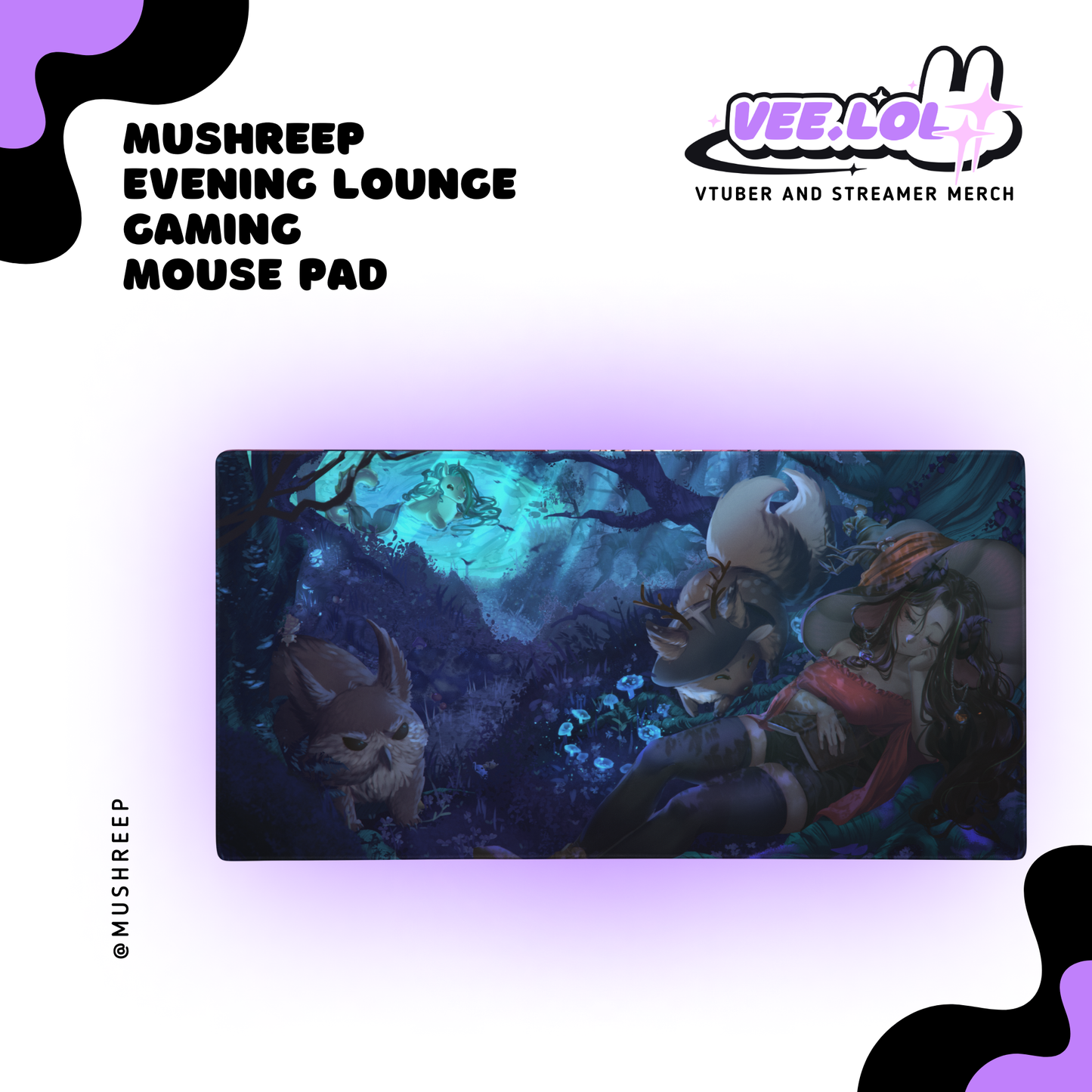 Mushreep Evening Lounge Gaming Mouse Pad