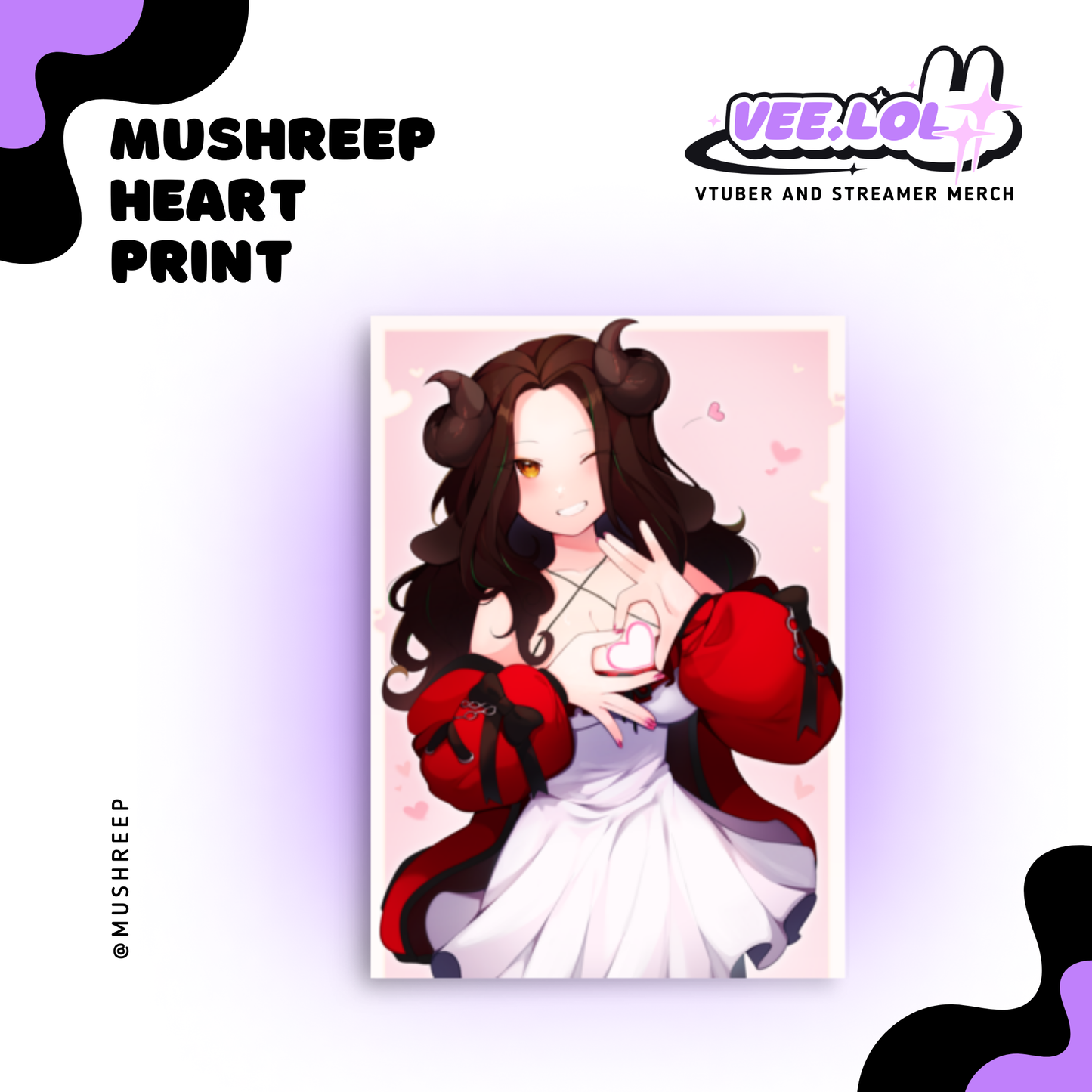 Mushreep Heart Print