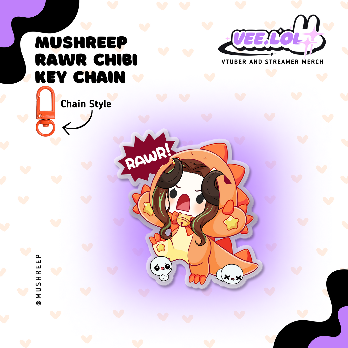 Mushreep Rawr Chibi Key Chain