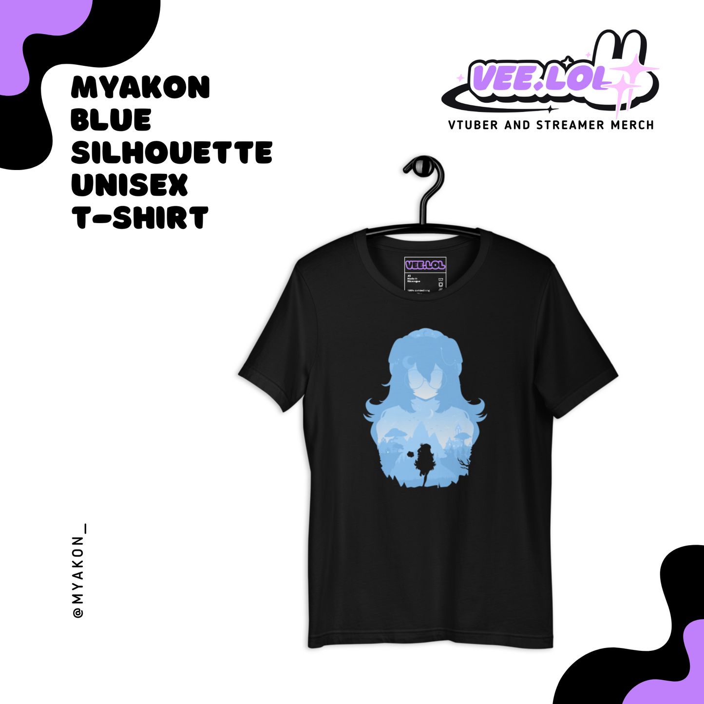 Myakon Blue Silhouette Unisex T-Shirt