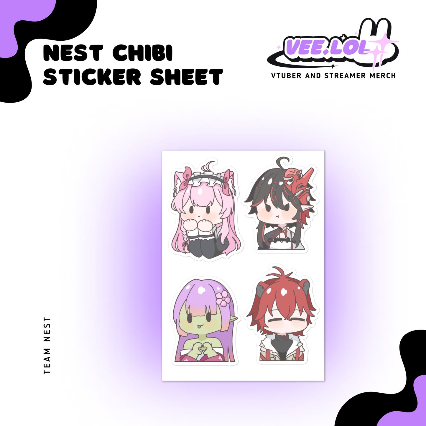 Nest Chibi Sticker Sheet