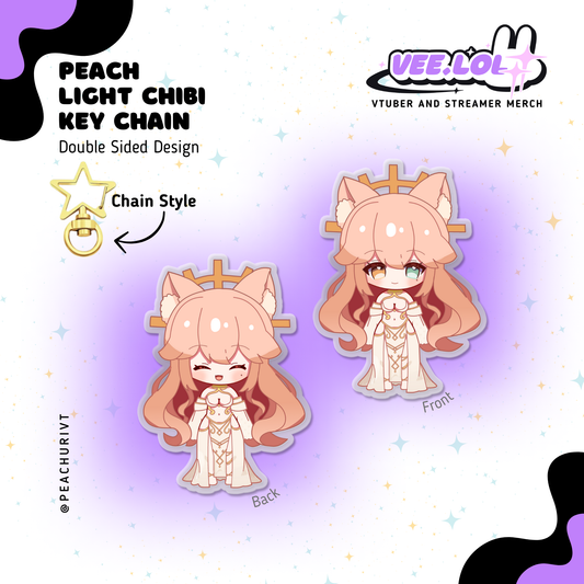 Peach Light Chibi Key Chain