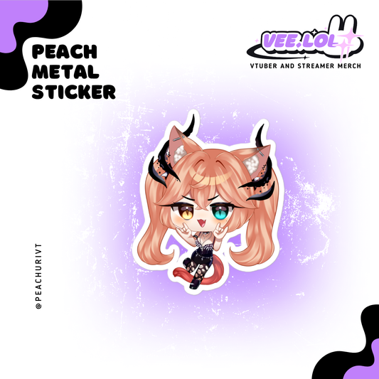 Peachuri Metal Sticker