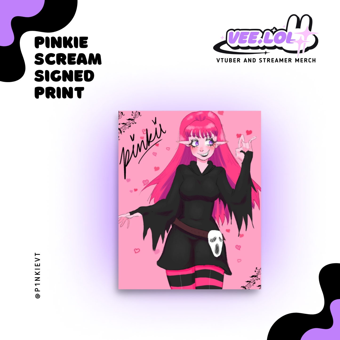 Pinkie Scream Signed Print