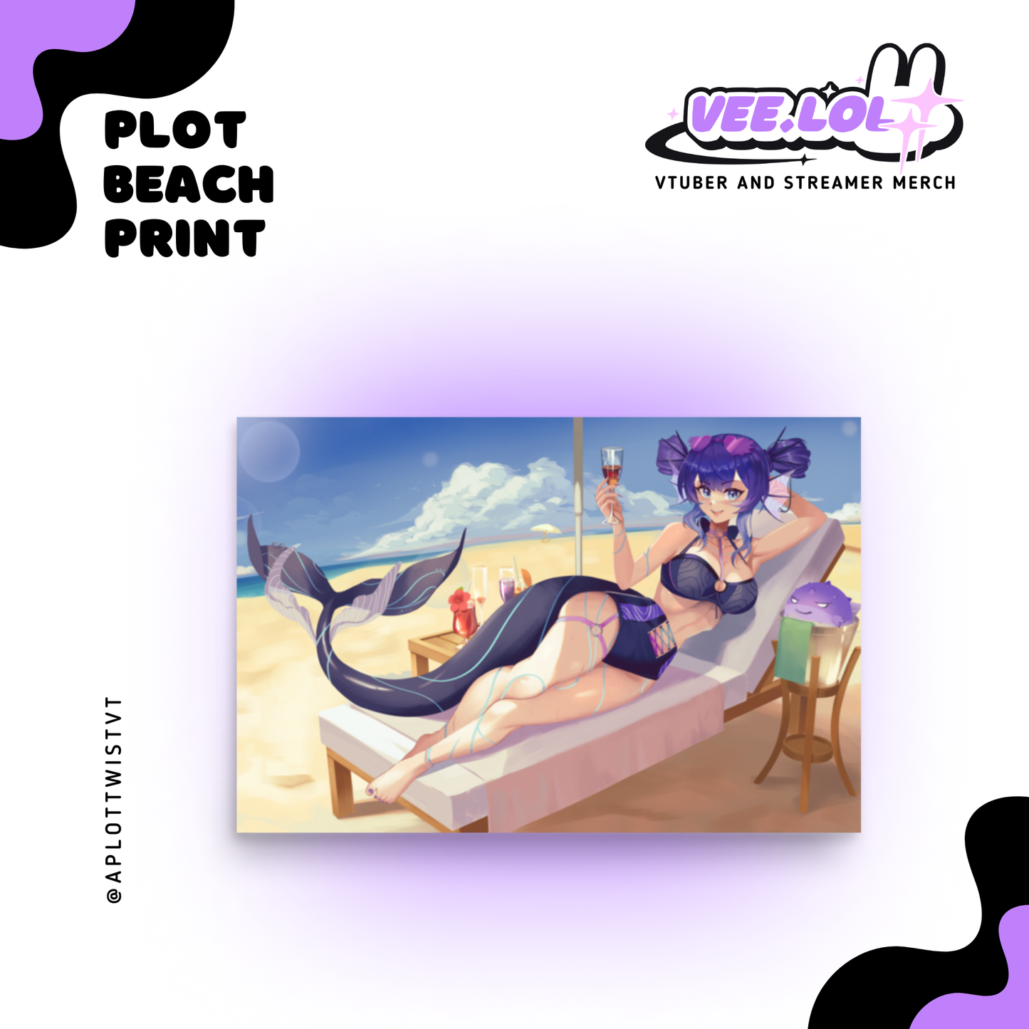 Plot Beach Print