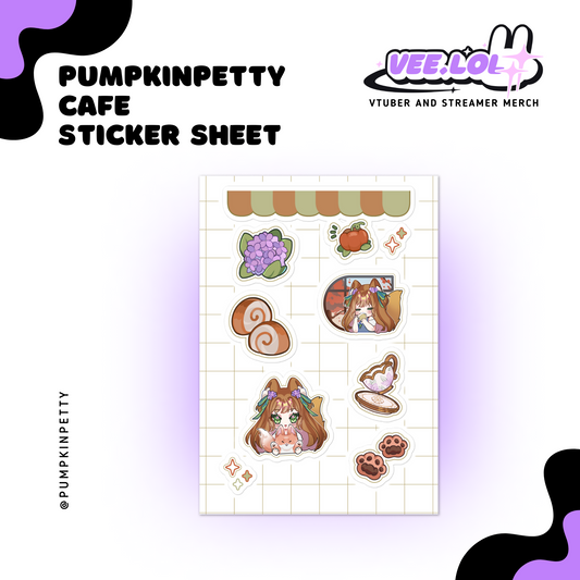 PumpkinPetty Cafe Sticker Sheet