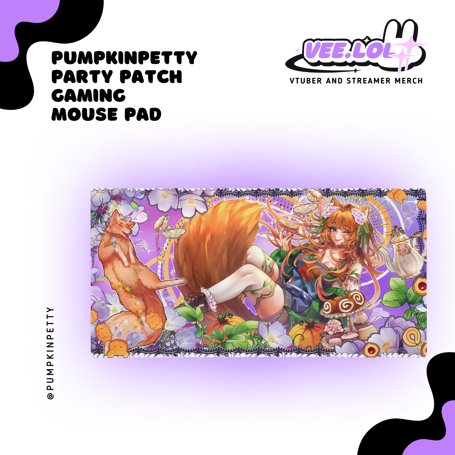 PumpkinPetty Party Patch Gaming Mouse Pad