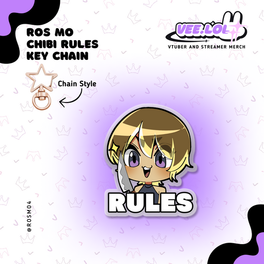 Ros Mo Chibi Rules Key Chain