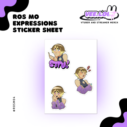 Ros Mo Expressions Sticker Sheet