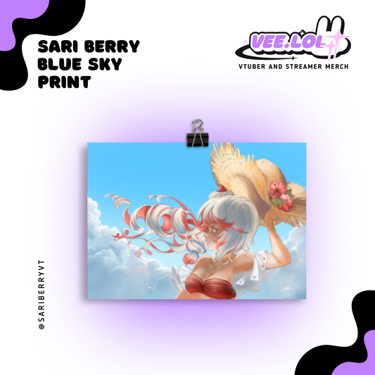 Sari Berry Blue Sky Print