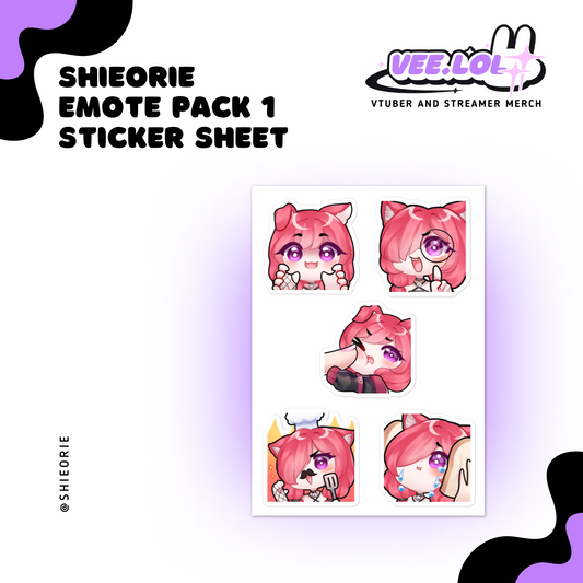 Shieorie Emote Pack 1 Sticker Sheet