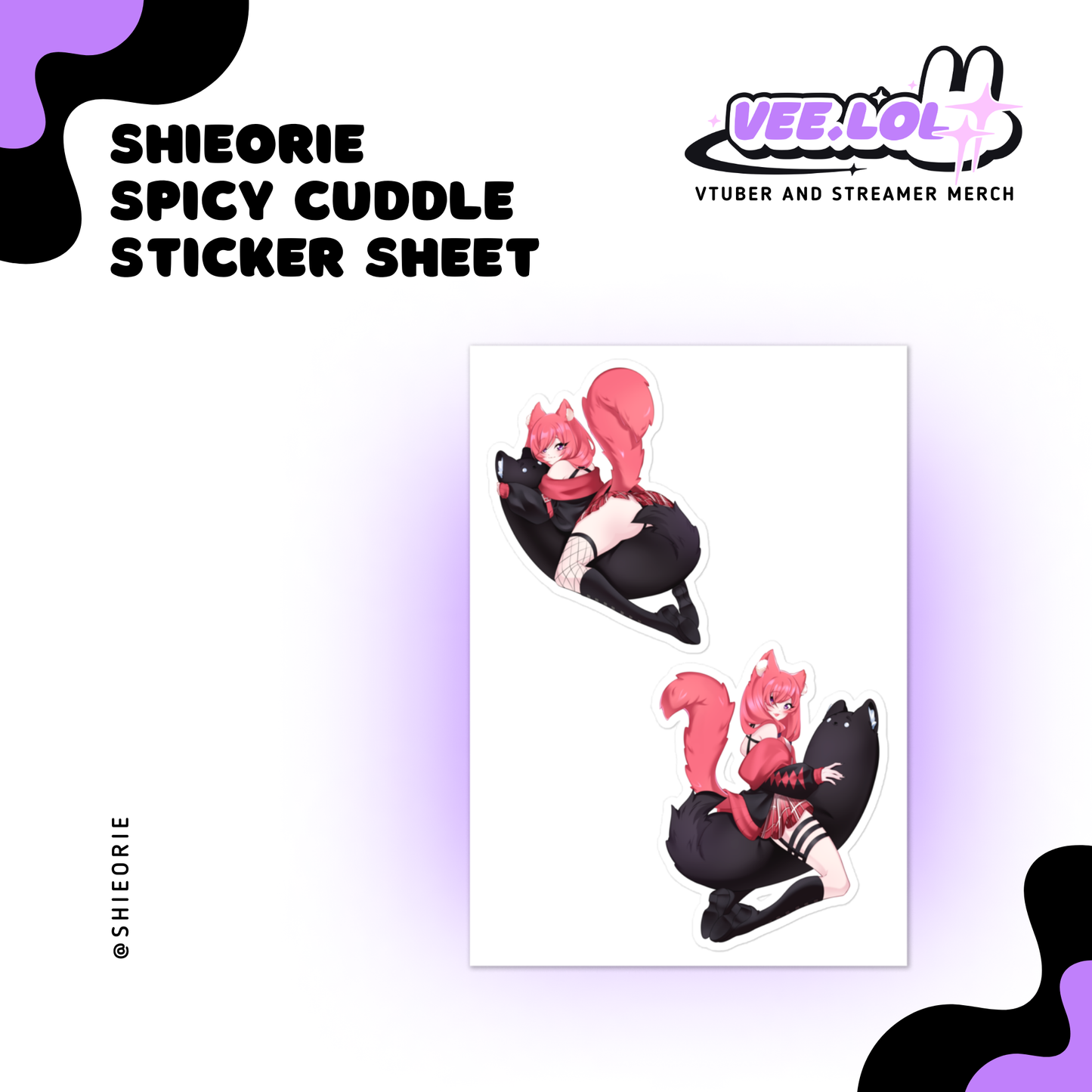 Shieorie Spicy Cuddle Sticker Sheet