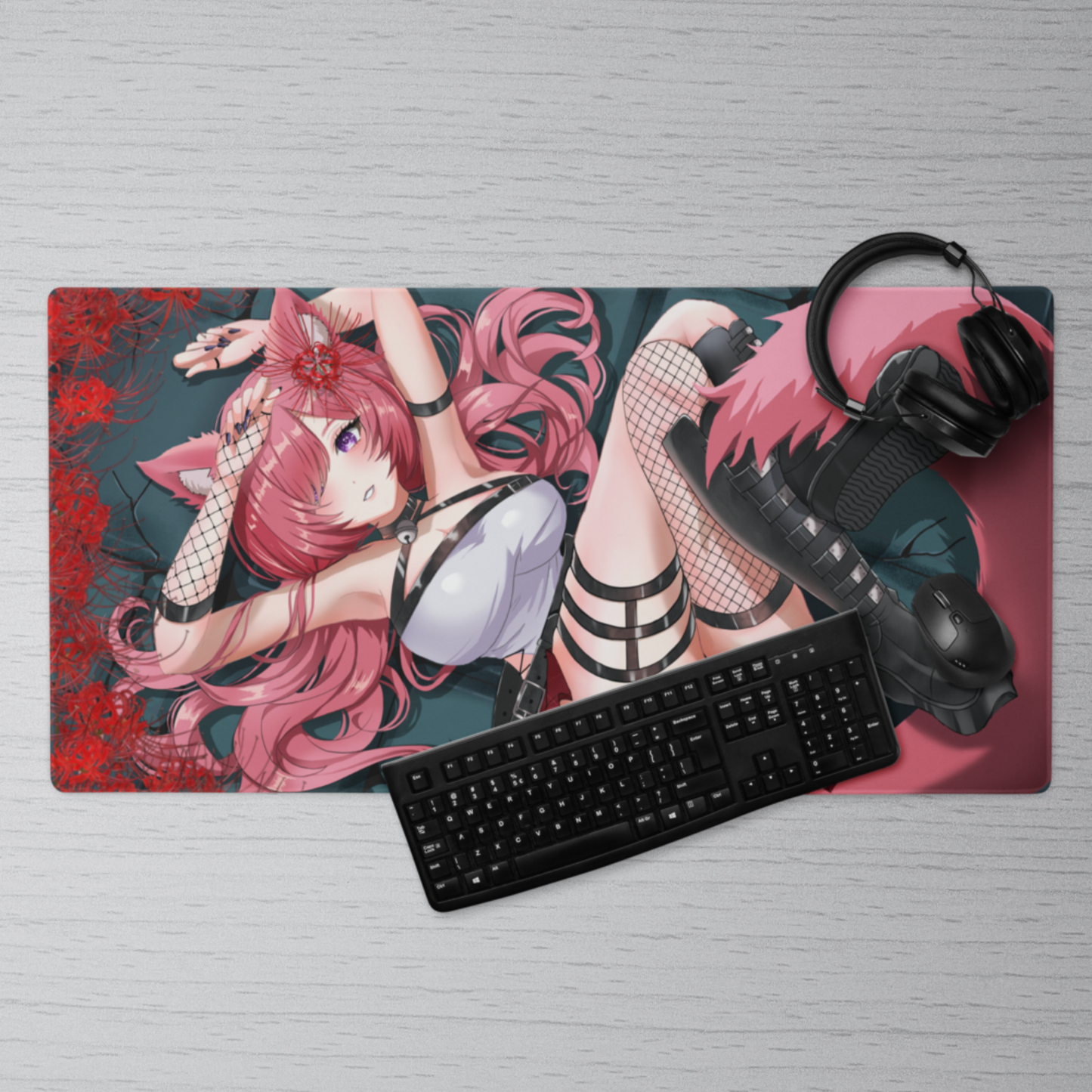 Shieorie Spider Lily Gaming Mouse Pad