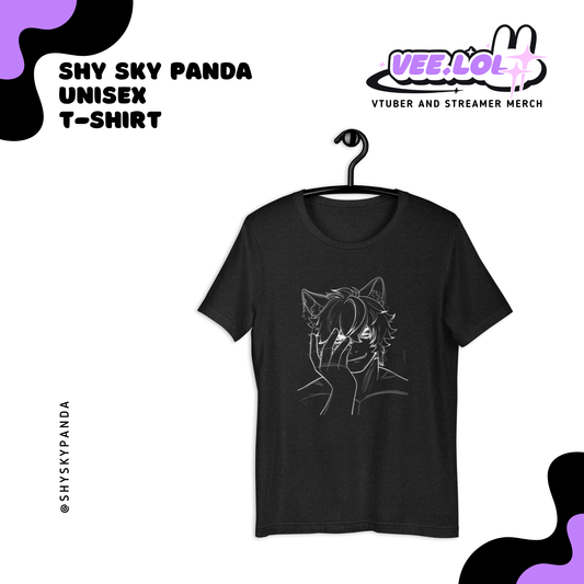 Shy Sky Panda Unisex T-Shirt
