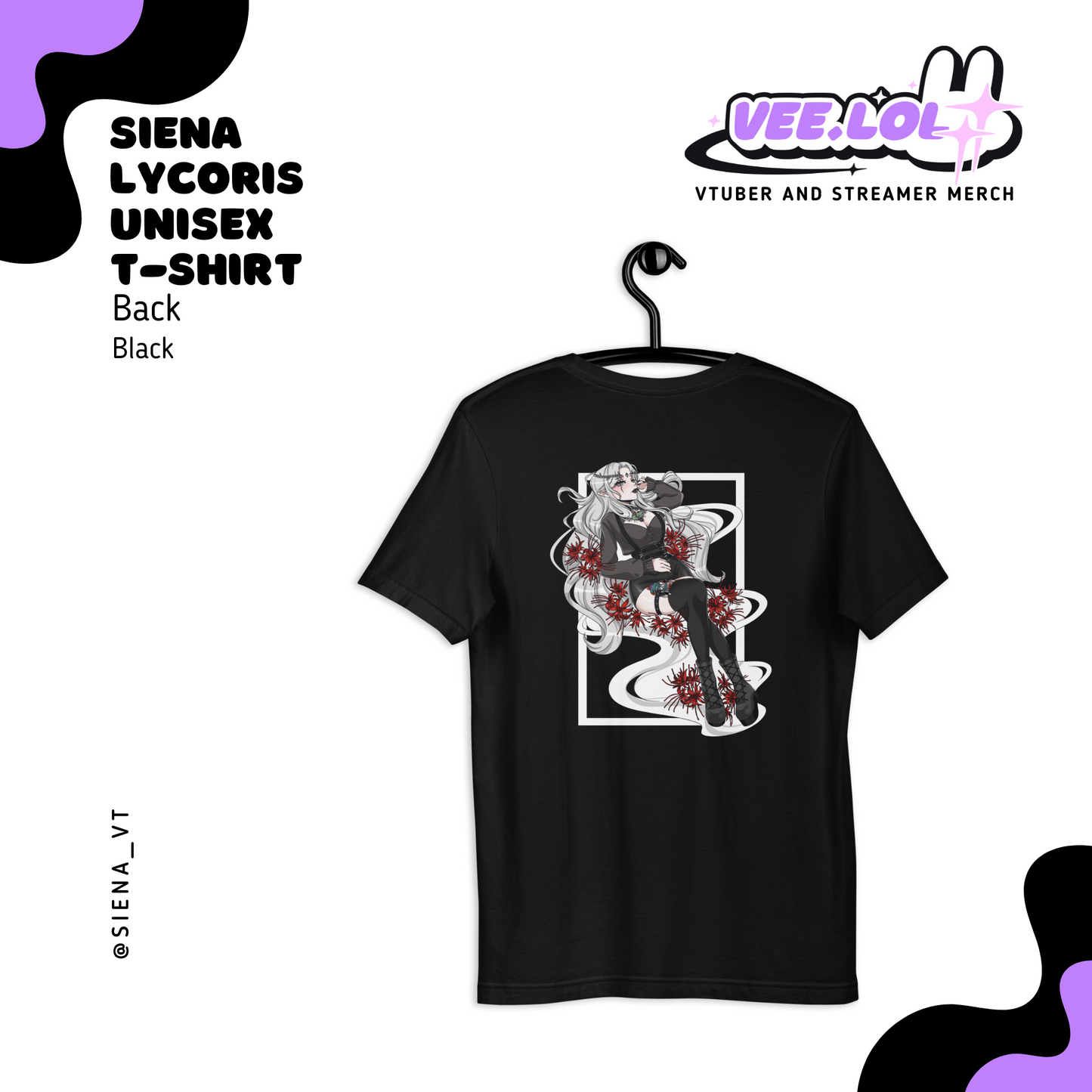 Siena Lycoris Unisex T-Shirt Black