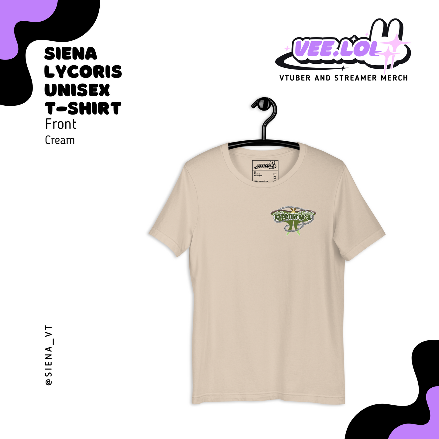 Siena Lycoris Unisex T-Shirt Cream