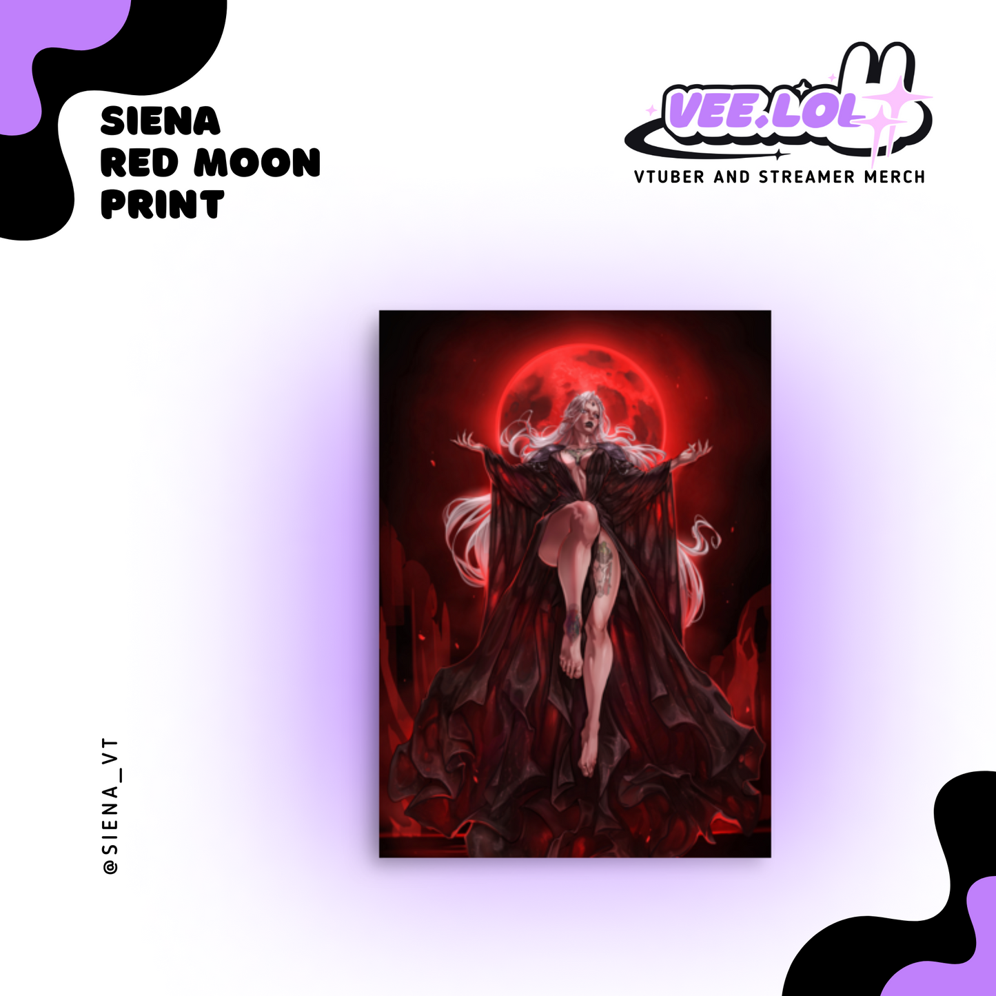 Siena Red Moon Print