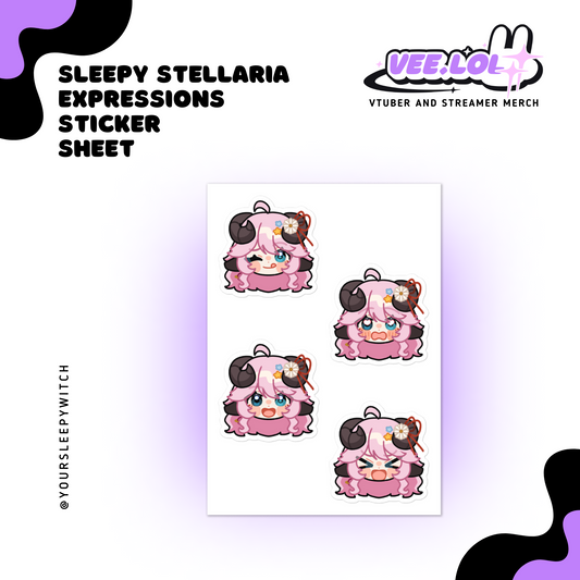 Sleepy Stellaria Expressions Sticker Sheet