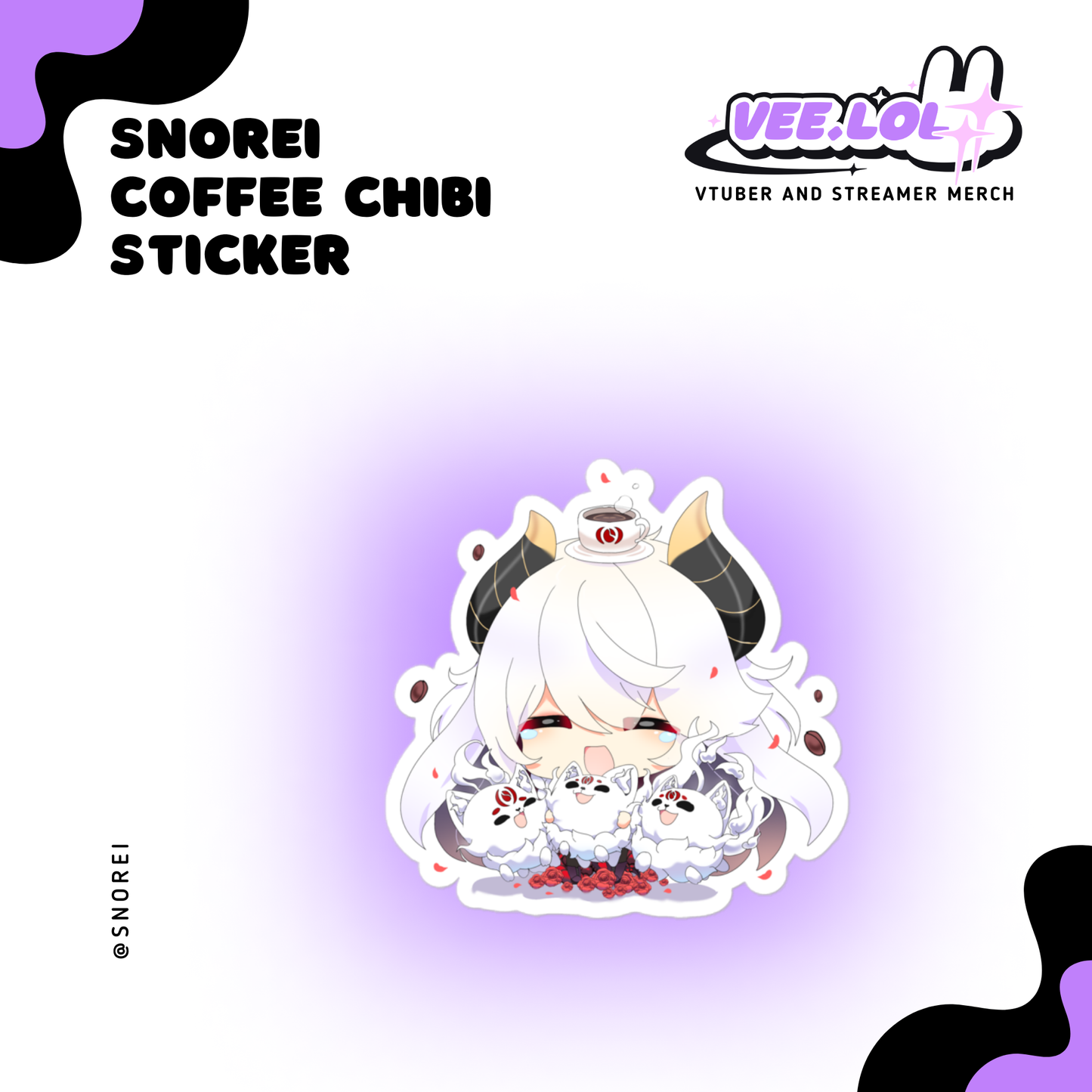 Snorei Coffee Chibi Sticker