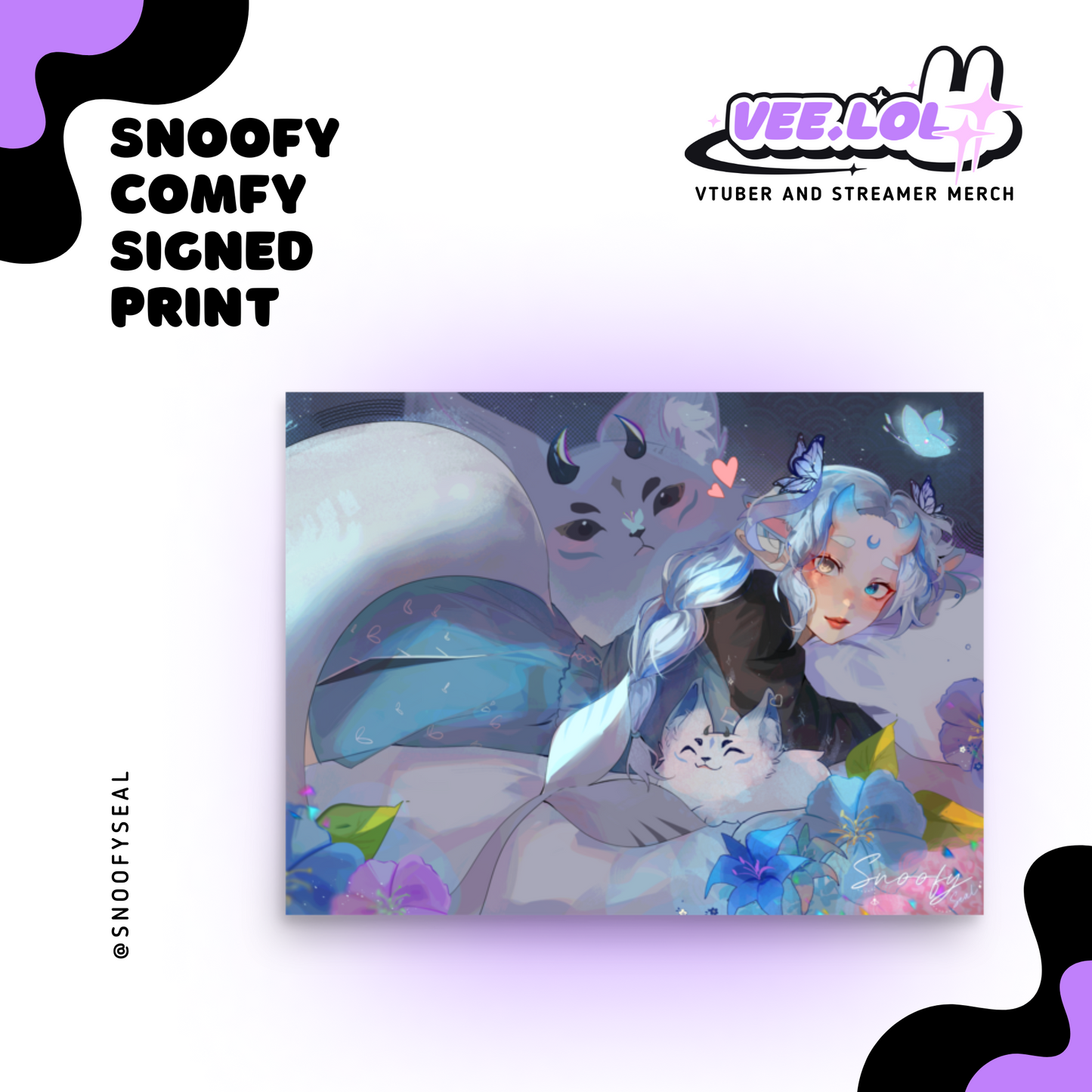 snoofy Comfy Signed Print