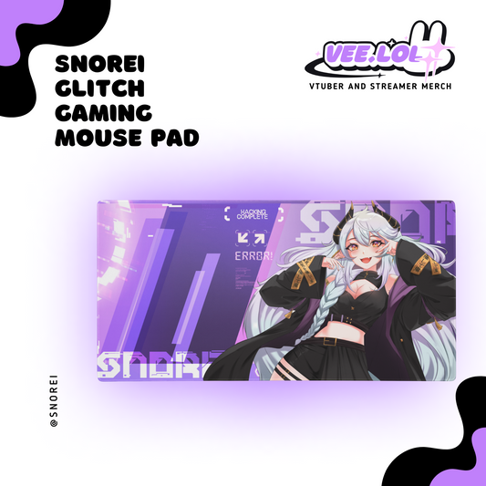 Snorei Glitch Gaming Mouse Pad