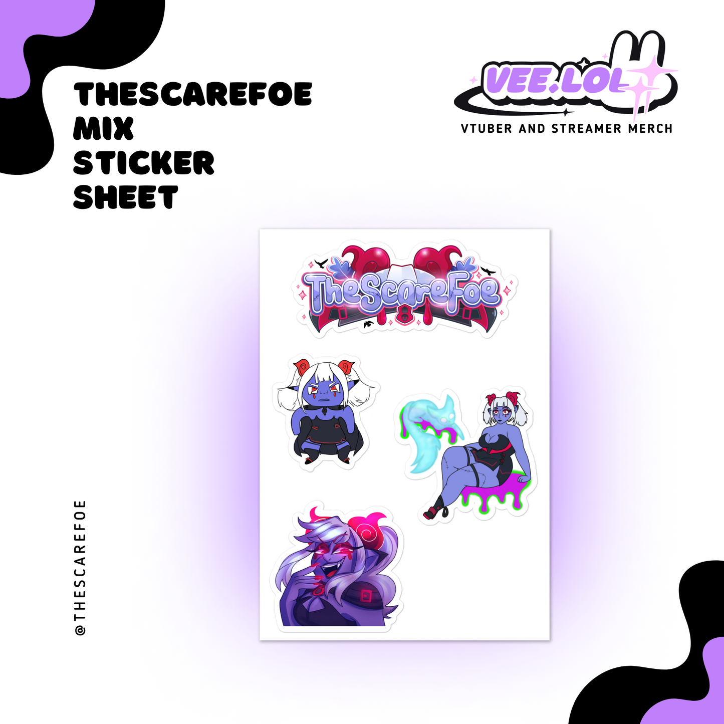 TheScareFoe Mix Sticker Sheet