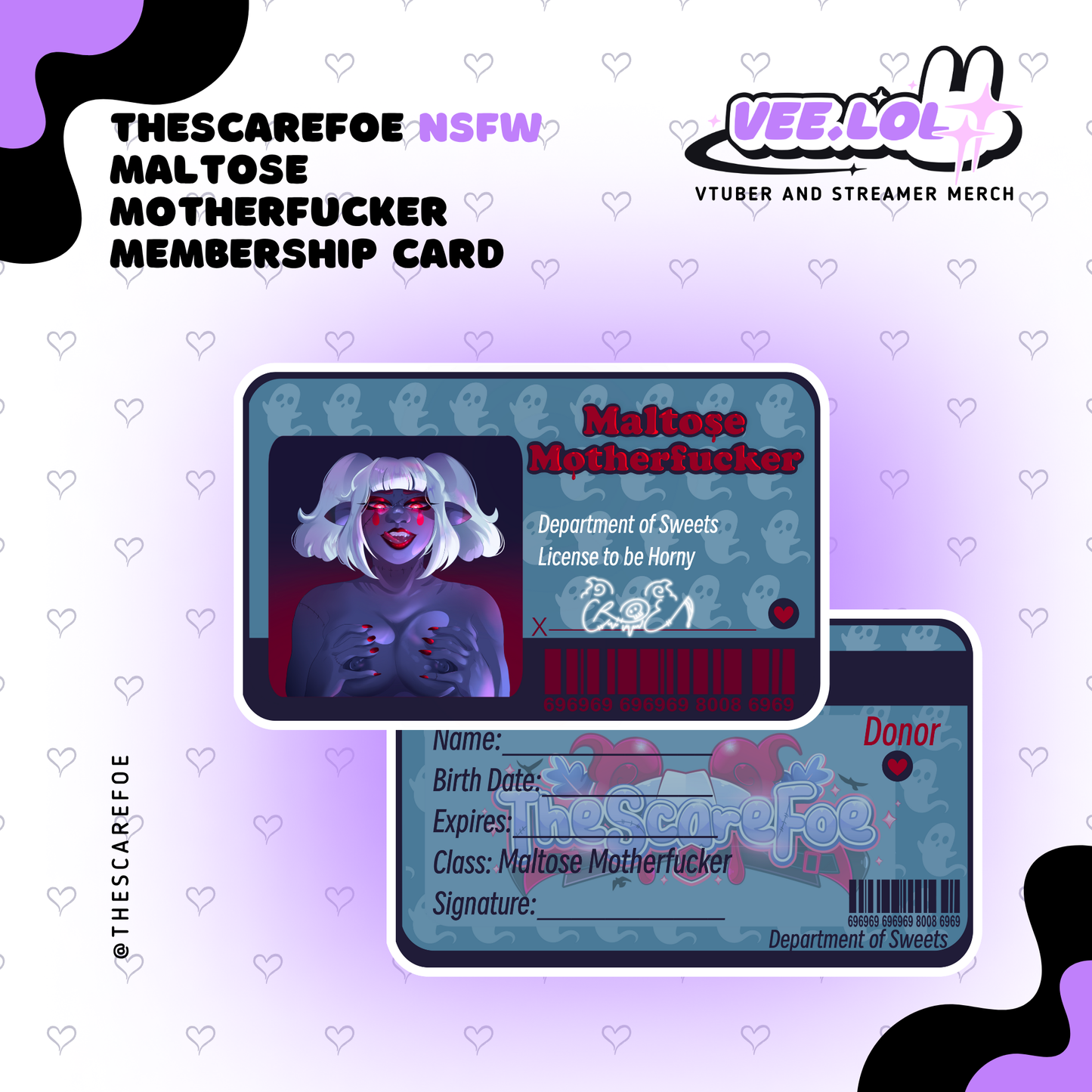 TheScareFoe NSFW Maltose Motherfucker Membership Card