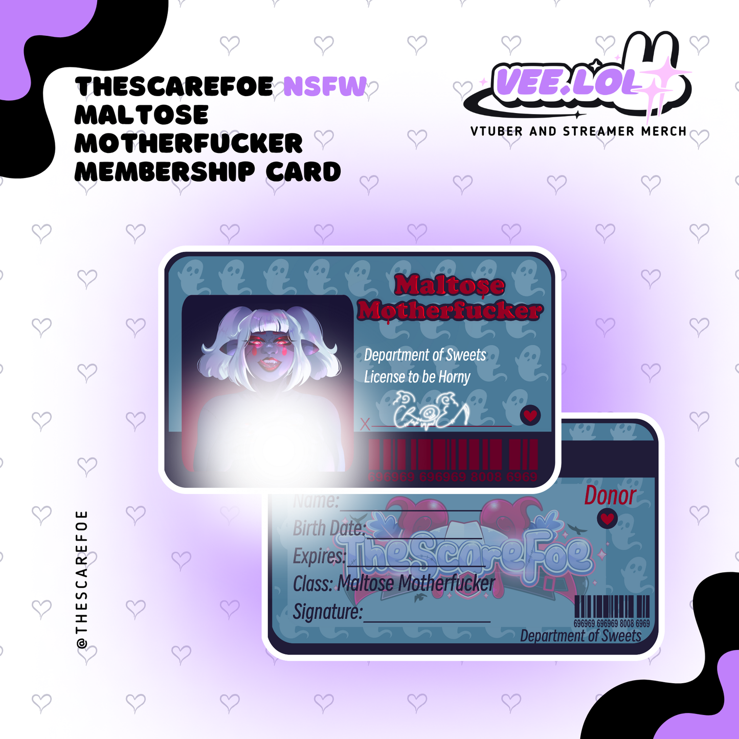 TheScareFoe NSFW Maltose Motherfucker Membership Card