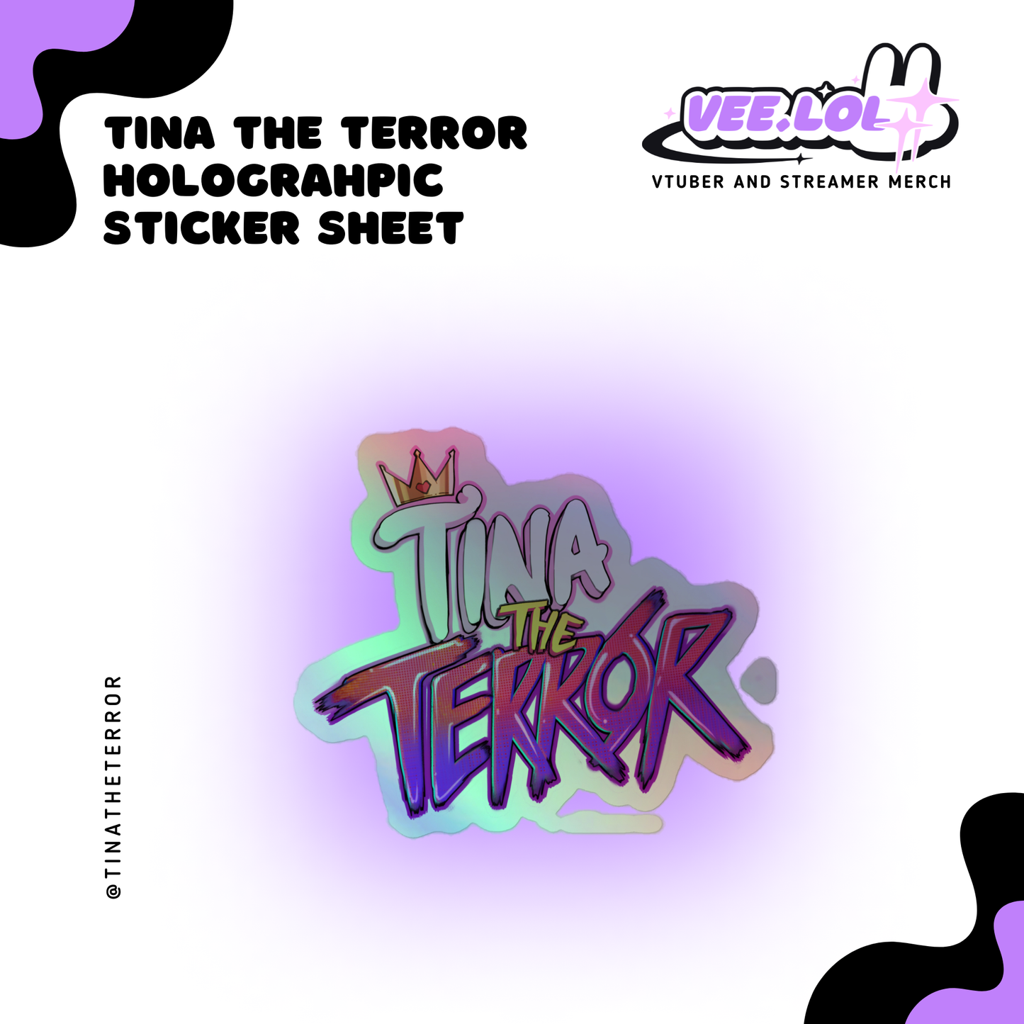 Tina The Terror Holographic Sticker
