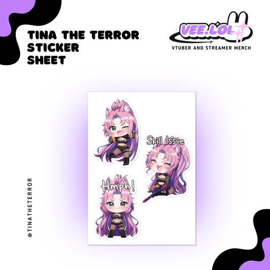 Tina The Terror Sticker Sheet