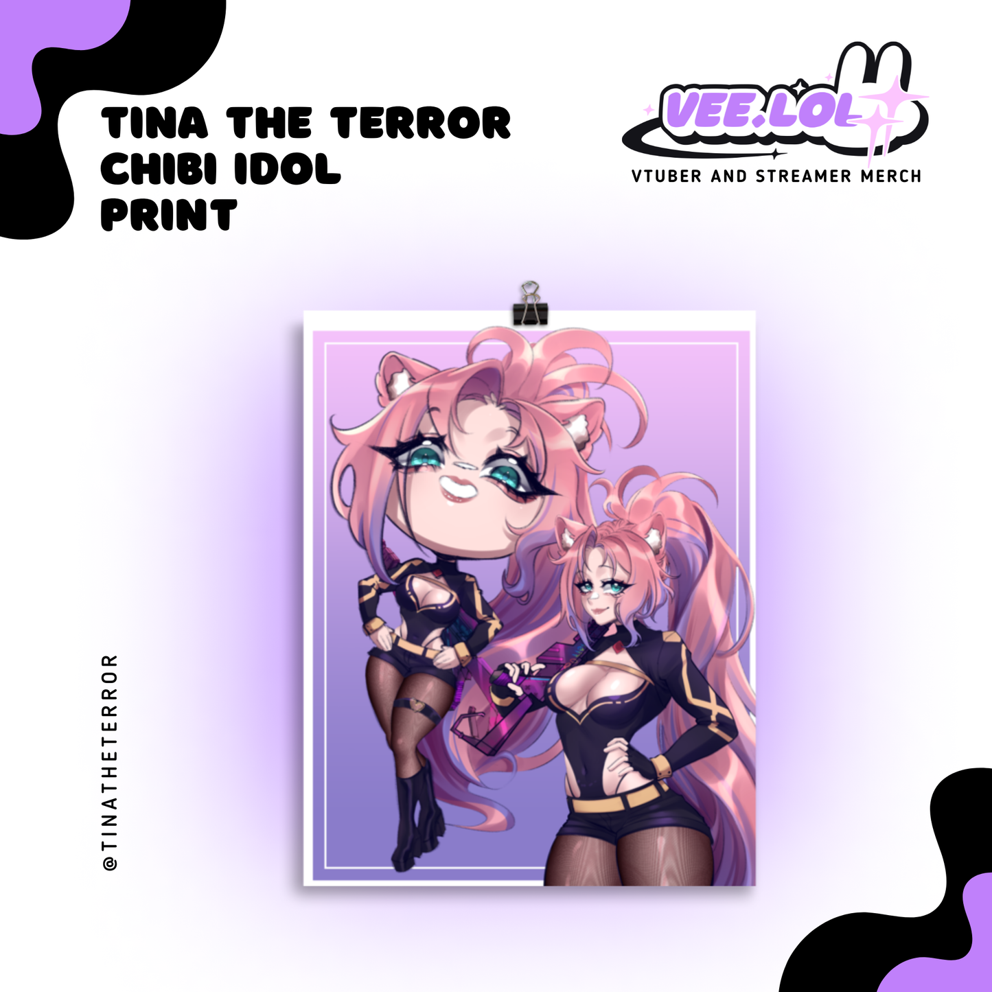 Tina The Terror Chibi Idol Print