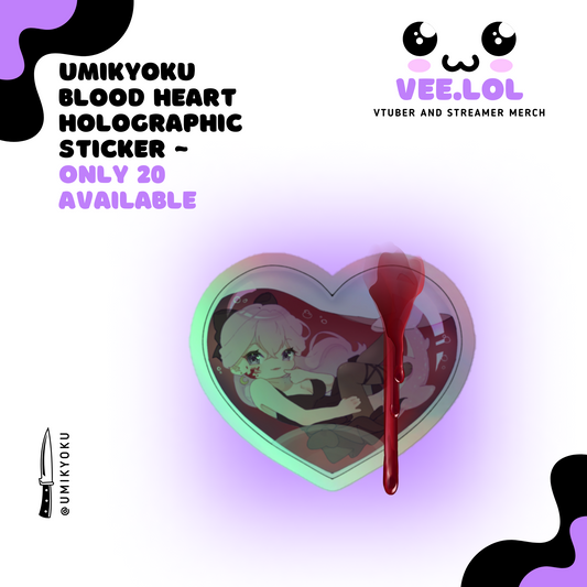 Umi Kyoku Blood Heart Holographic Sticker ~ Limited Edition