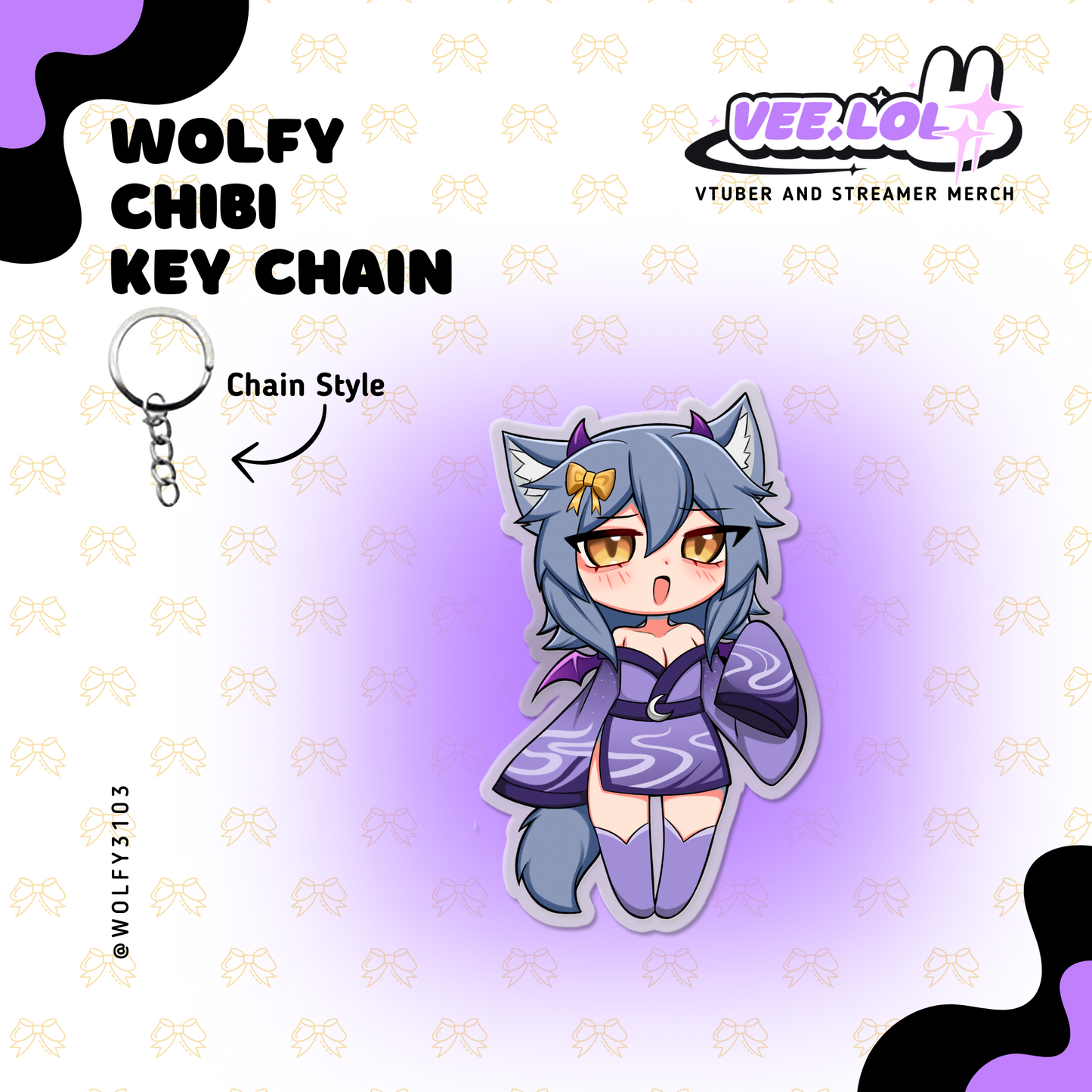 Wolfy Chibi Key Chain