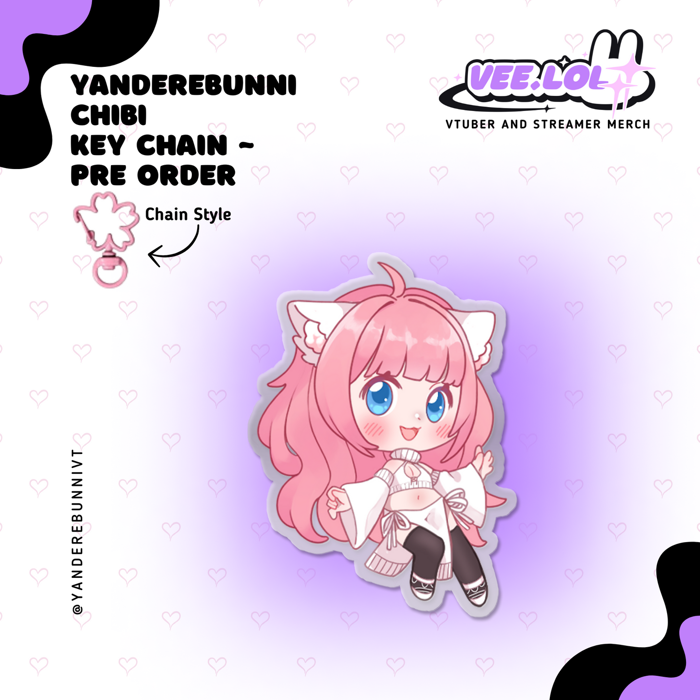 Yanderebunni Chibi Key Chain ~ Pre Order