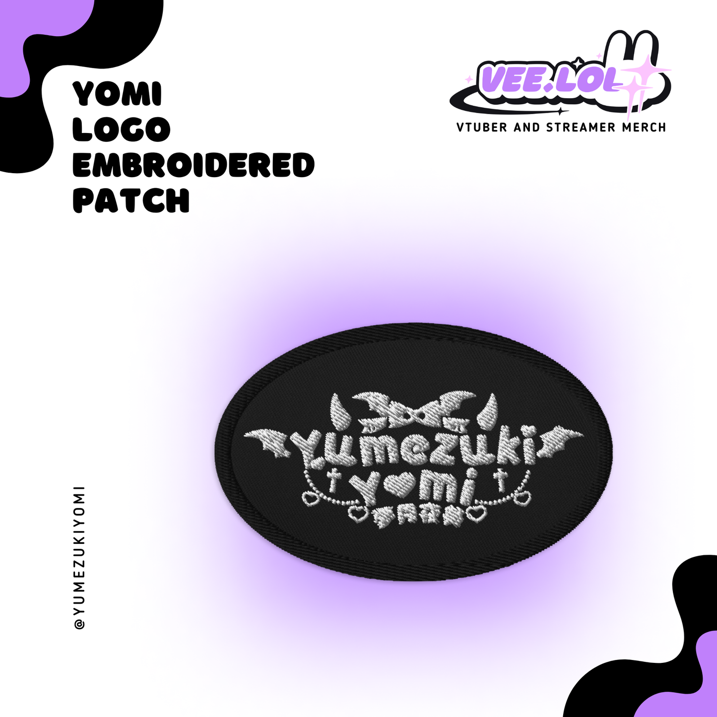 Yomi Logo Embroidered Patch