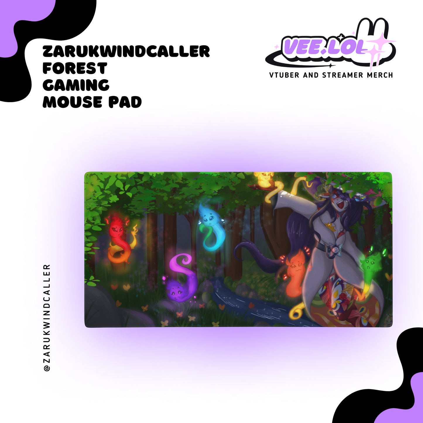 ZarukWindCaller Forest Gaming Mouse Pad