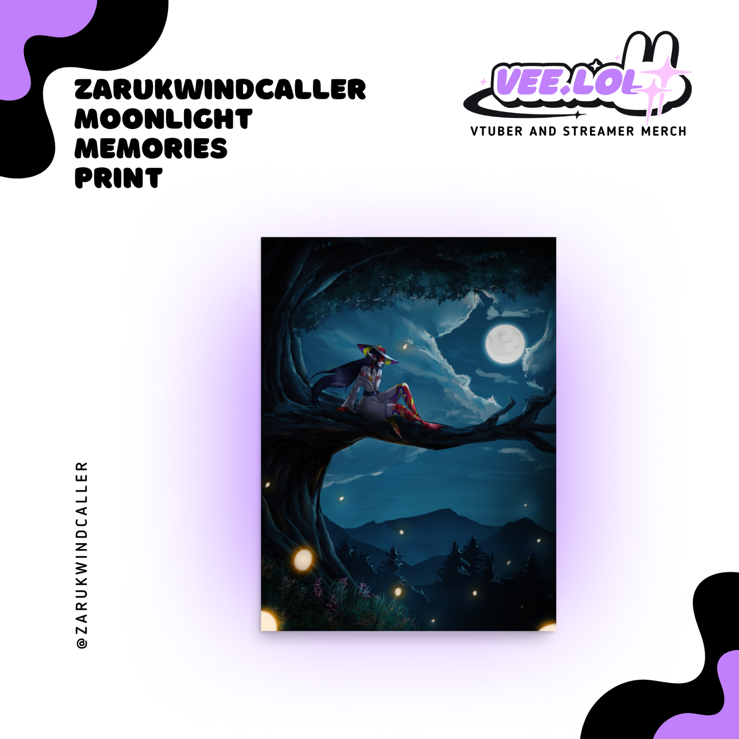 ZarukWindCaller Moonlight Memories Print