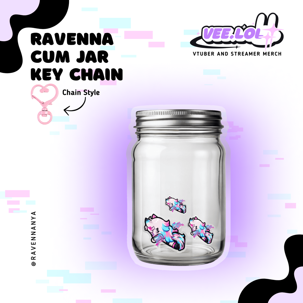 Ravenna Nya Cum Jar Key Chain