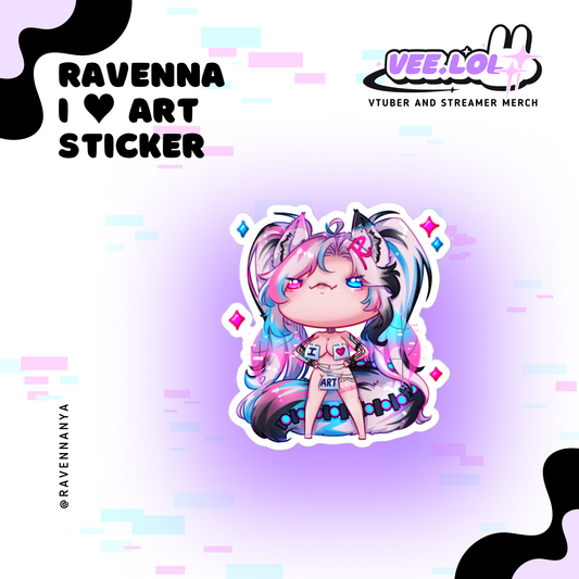 Ravenna Nya I ♥ Art Sticker