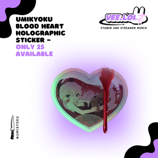 Umi Kyoku Blood Heart Holographic Sticker ~ Limited Edition